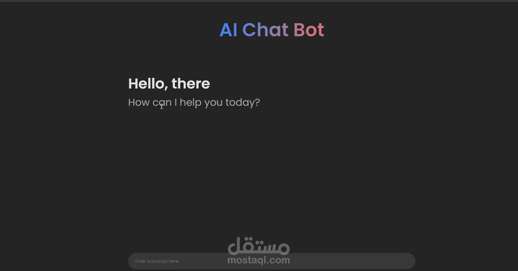 تصميم موقع chat bot مثل github , gemini