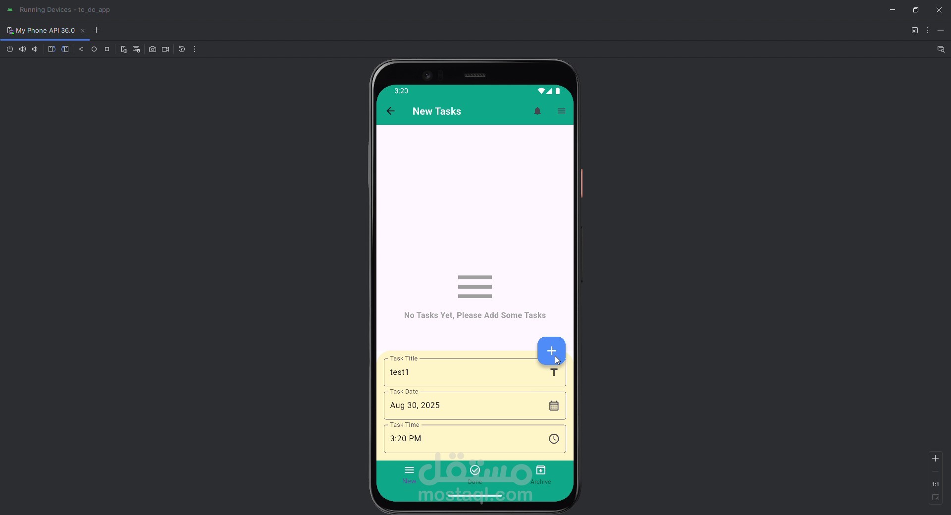 A to-do list app