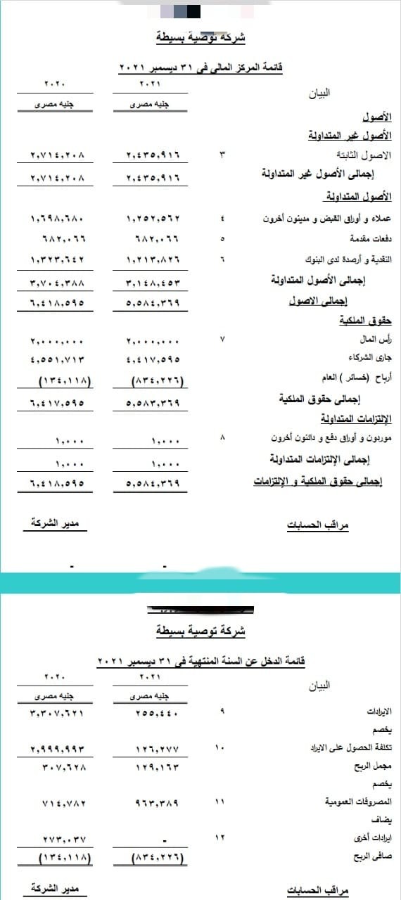 القوائم الماليه