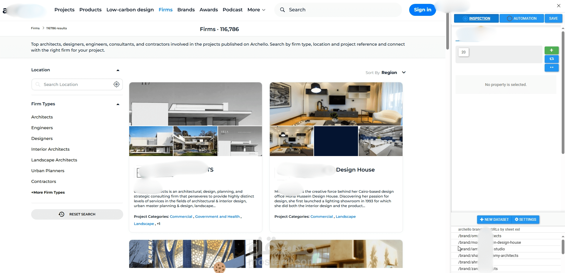 استخراج شامل لبيانات شركات الديكور في مصر باستخدام تقنيات Web Scraping الاحترافية