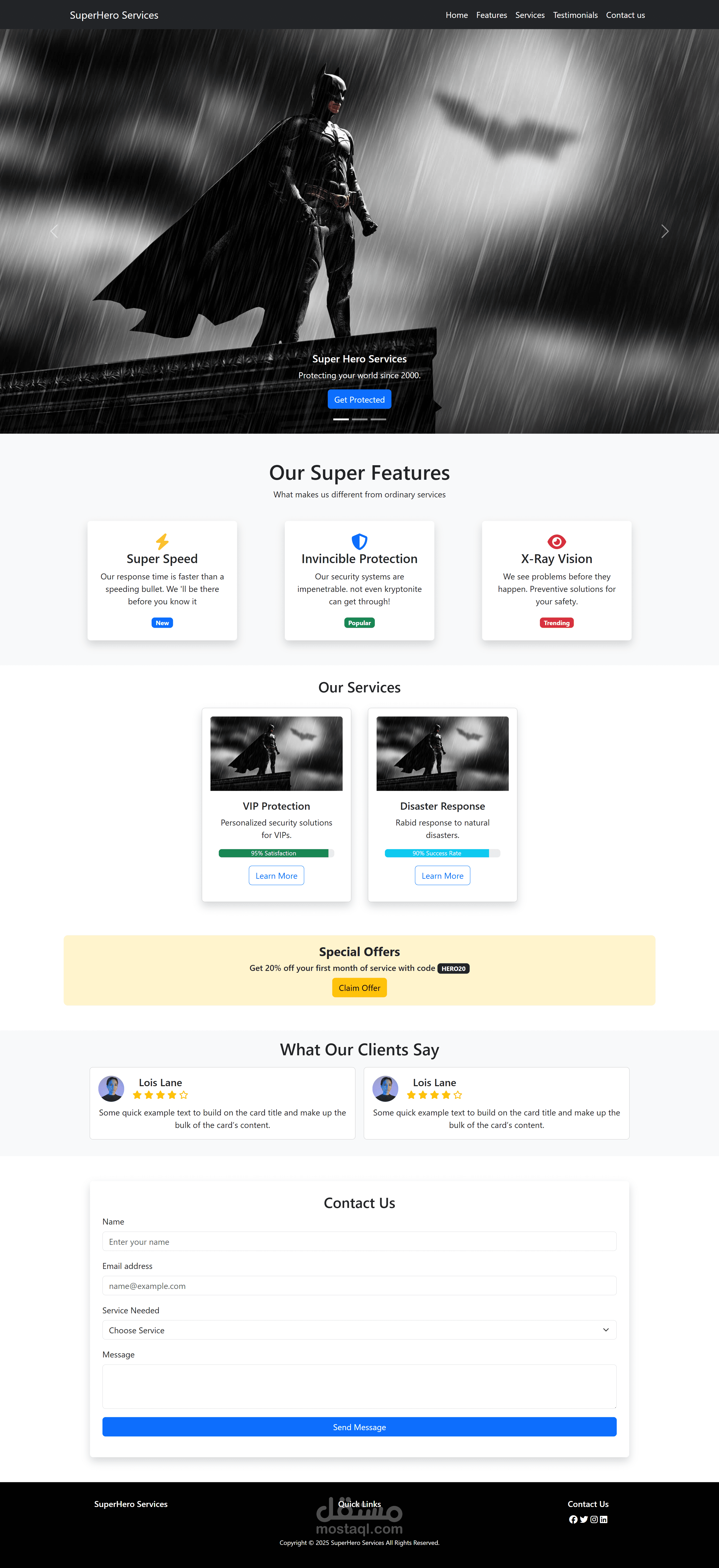 Super Hero - Website (Responsive)