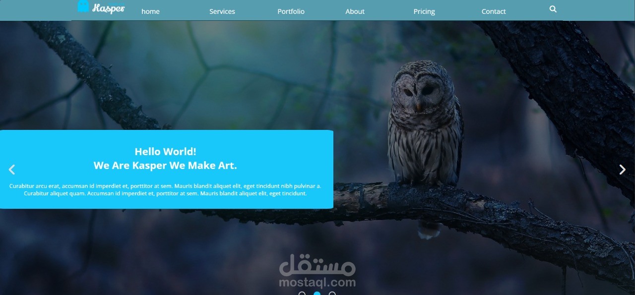 موقع كامل صنع HTML CSS و تم نشره بواسطه git علي GitHub