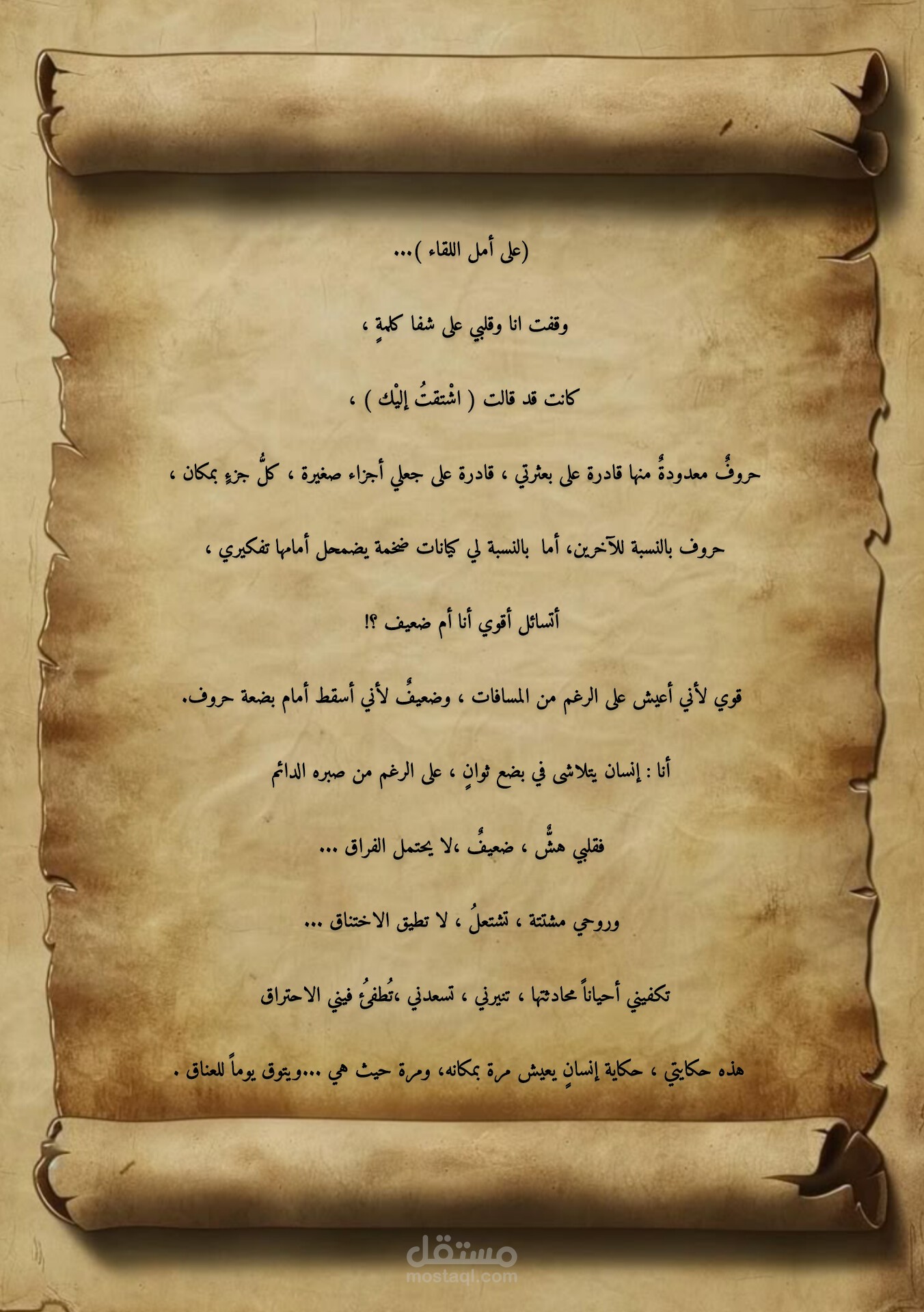 بيم المسافات والعناق : صدى قلب لا يحتمل الفراق.