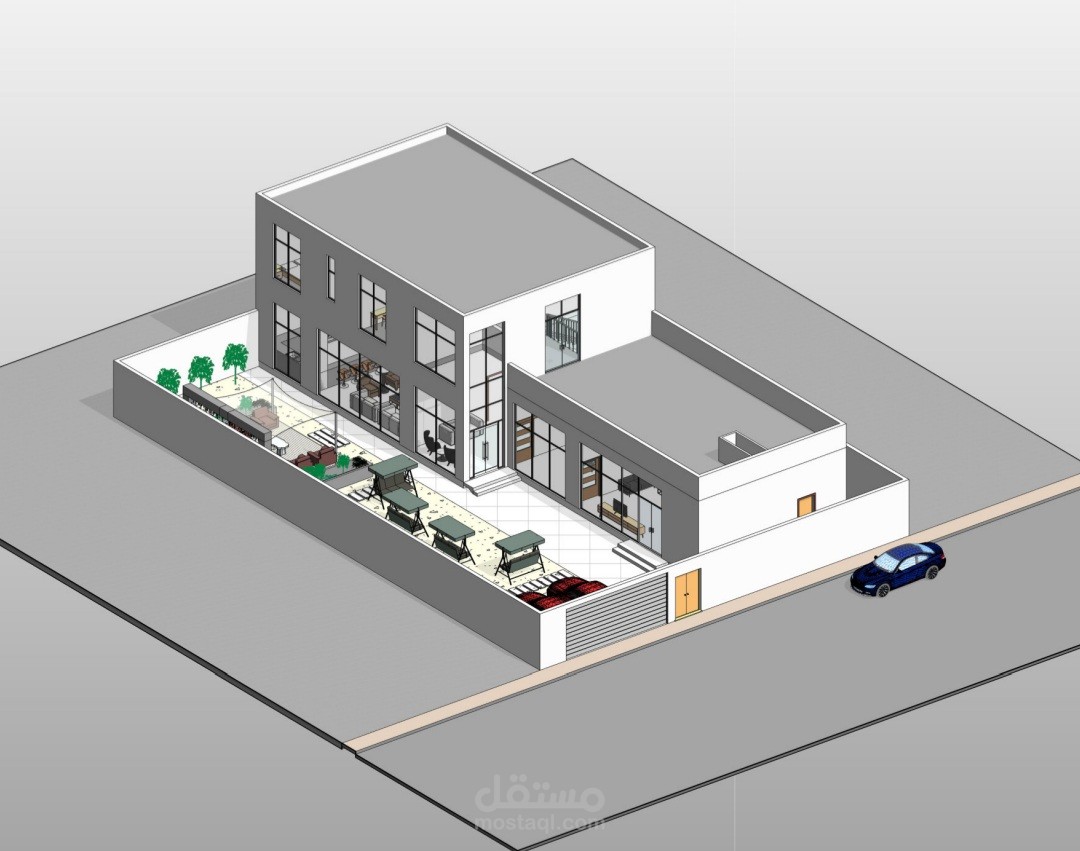 تصميم استراحه في  السعوديه