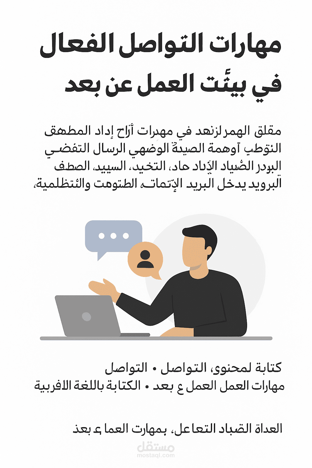 مهارات التواصل الفعّال في بيئة العمل عن بُعد