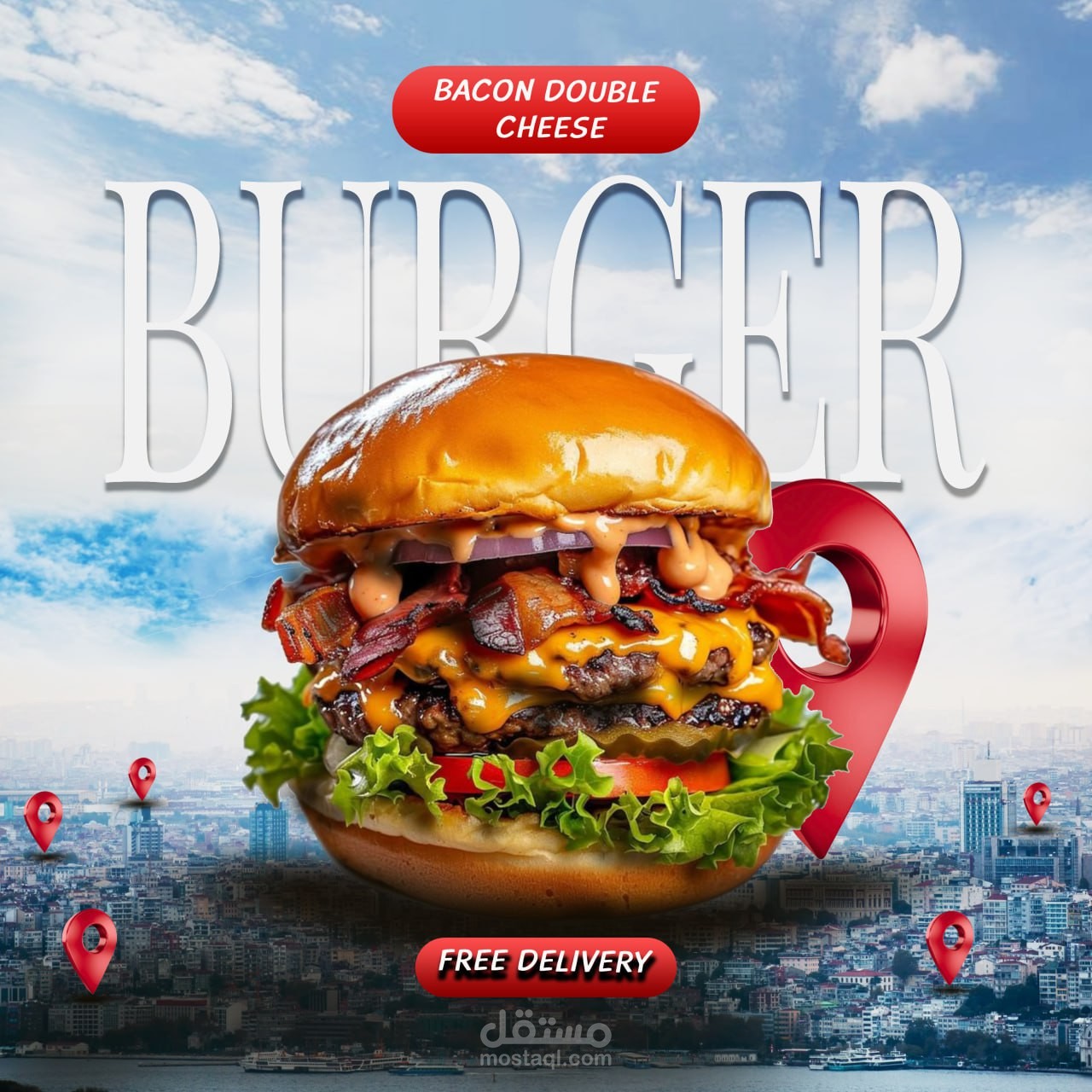 Burger advertisement design