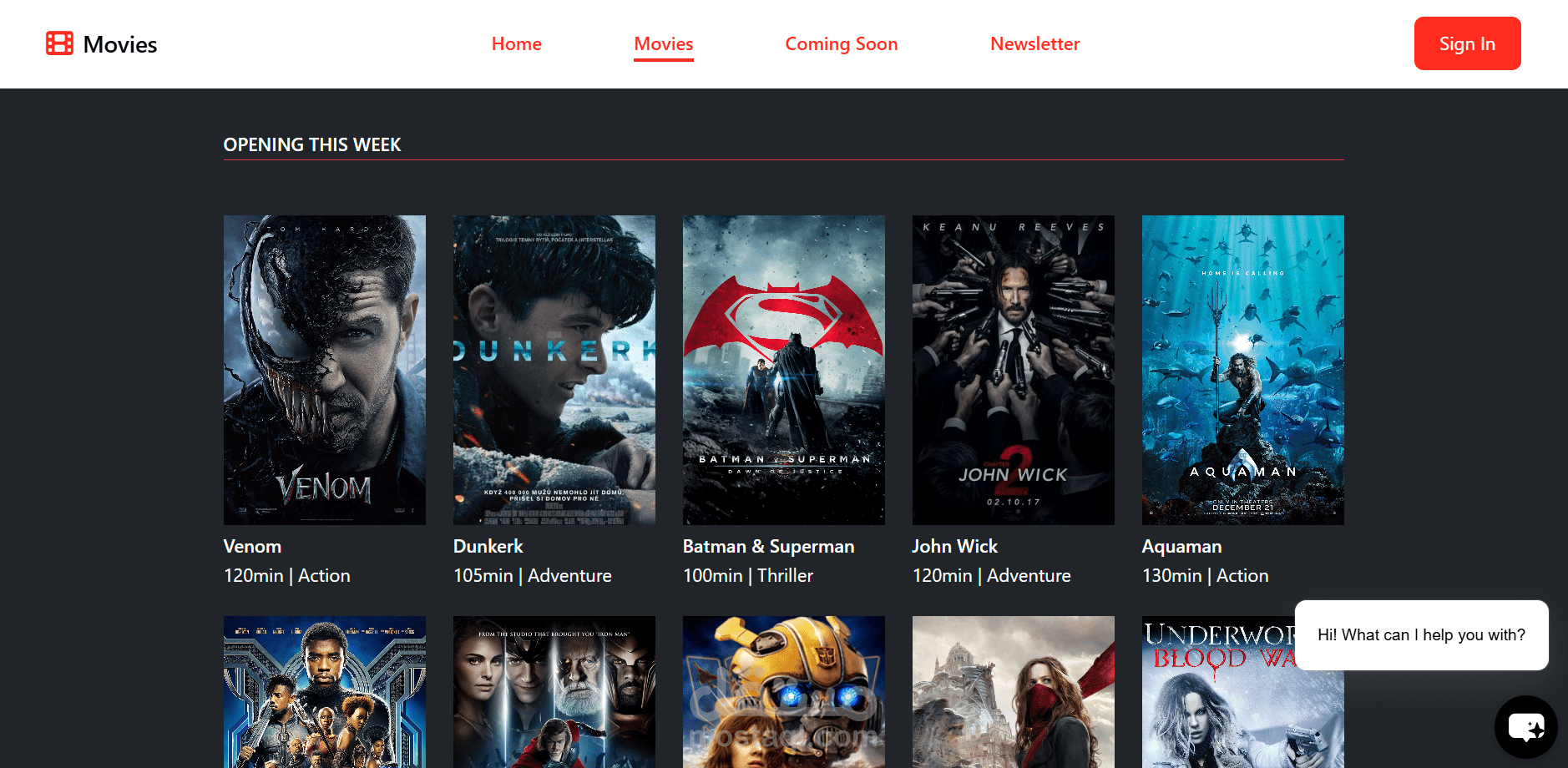 Movies website