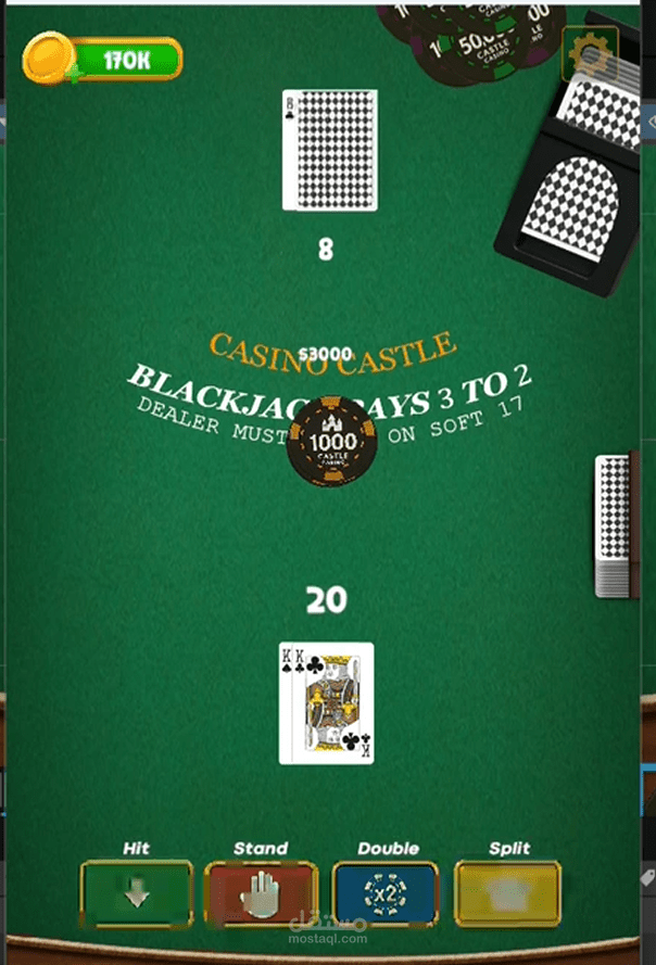 تصميم لعبة blackjack للهاتف بستخدام unity 2d