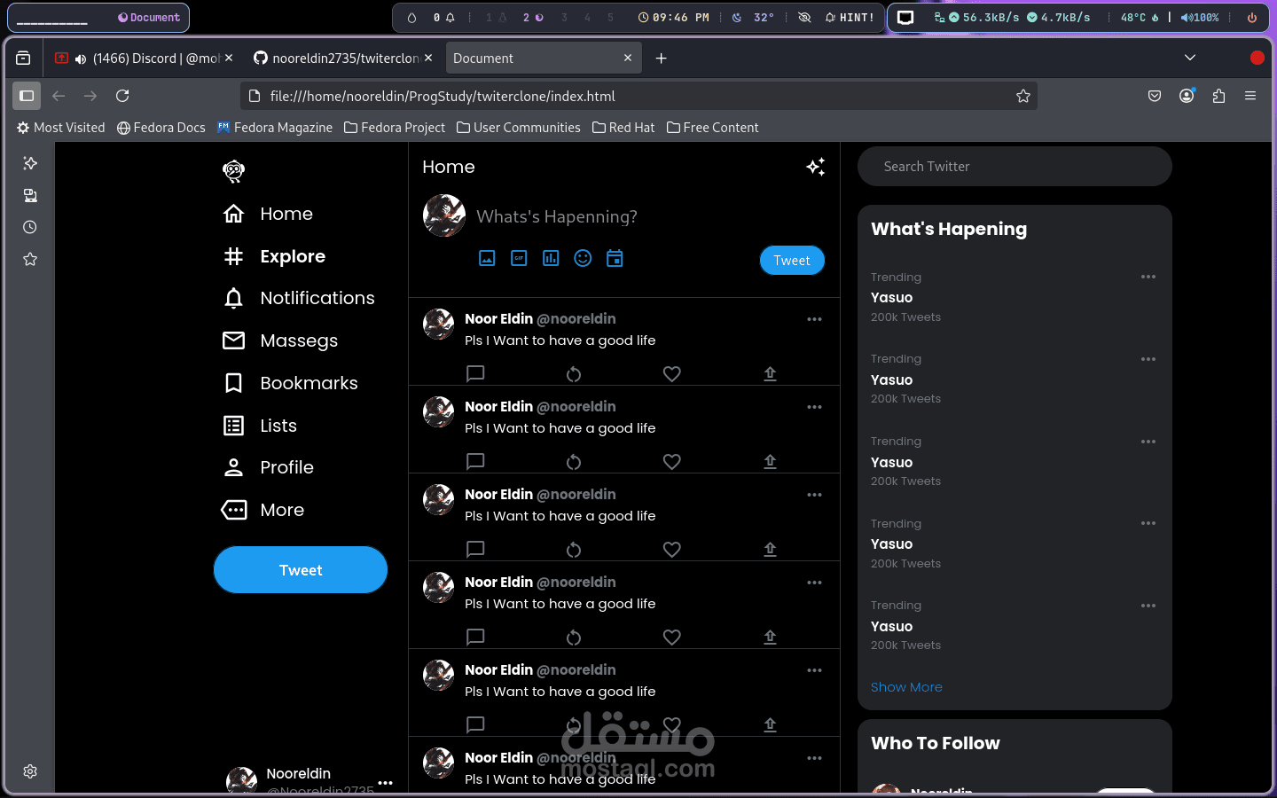 Twitter clone