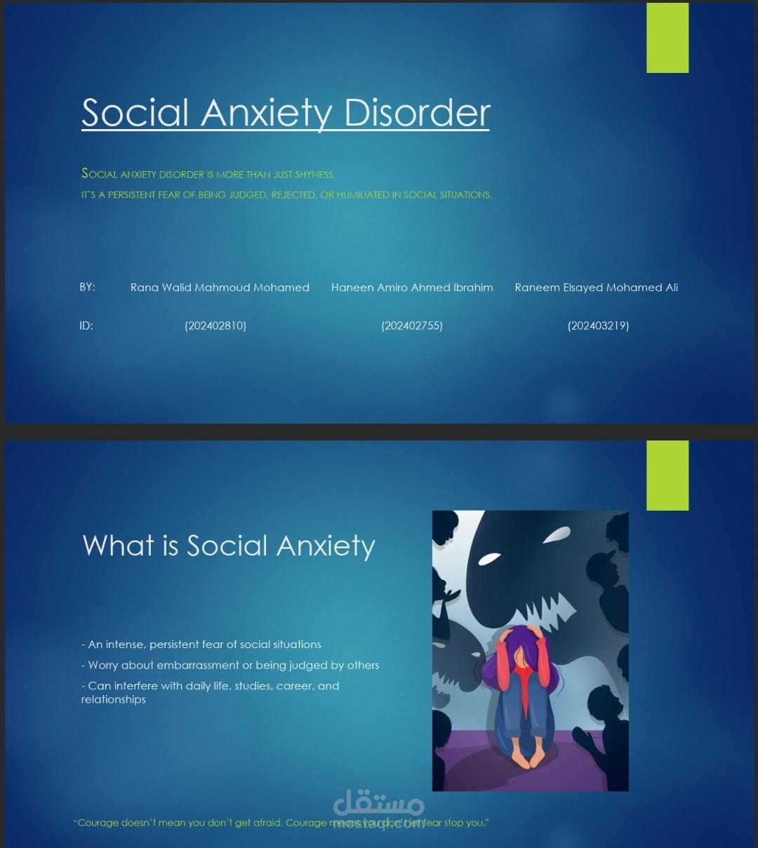 Presentation on social phobia