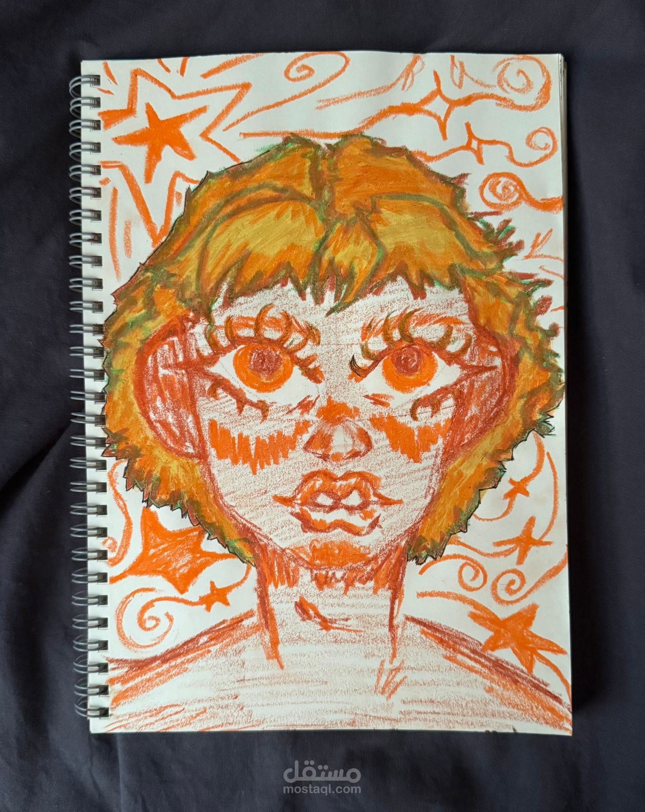 بورتريه تعبيري بخلفية portrait