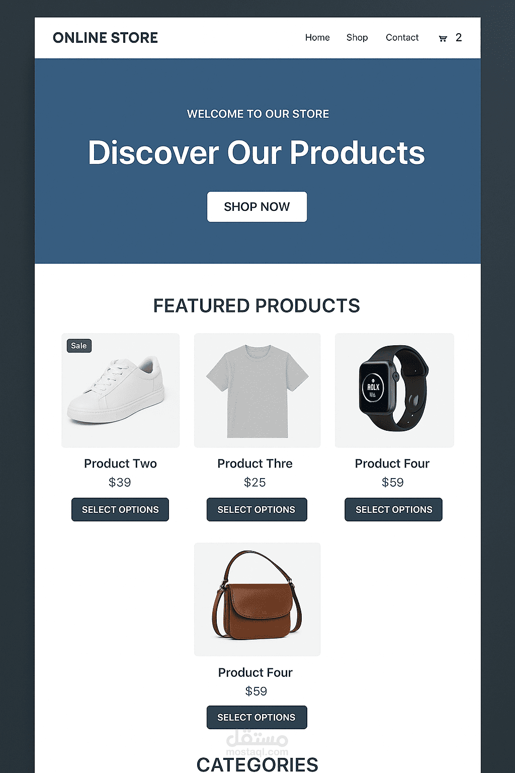 web site e-Commerce
