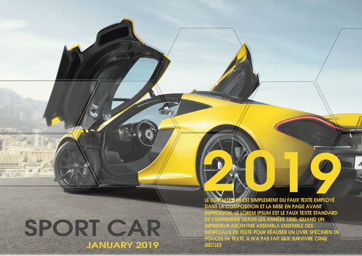 poster of sport car design