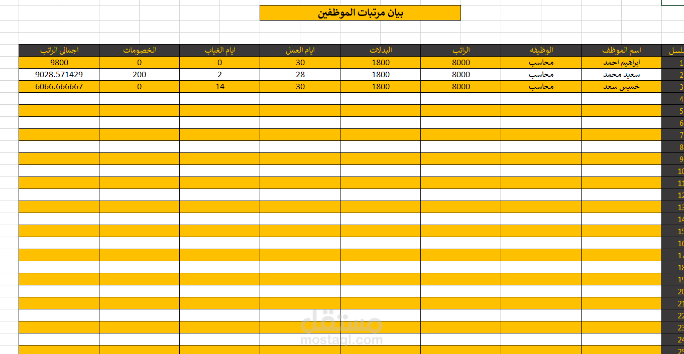 payroll statement