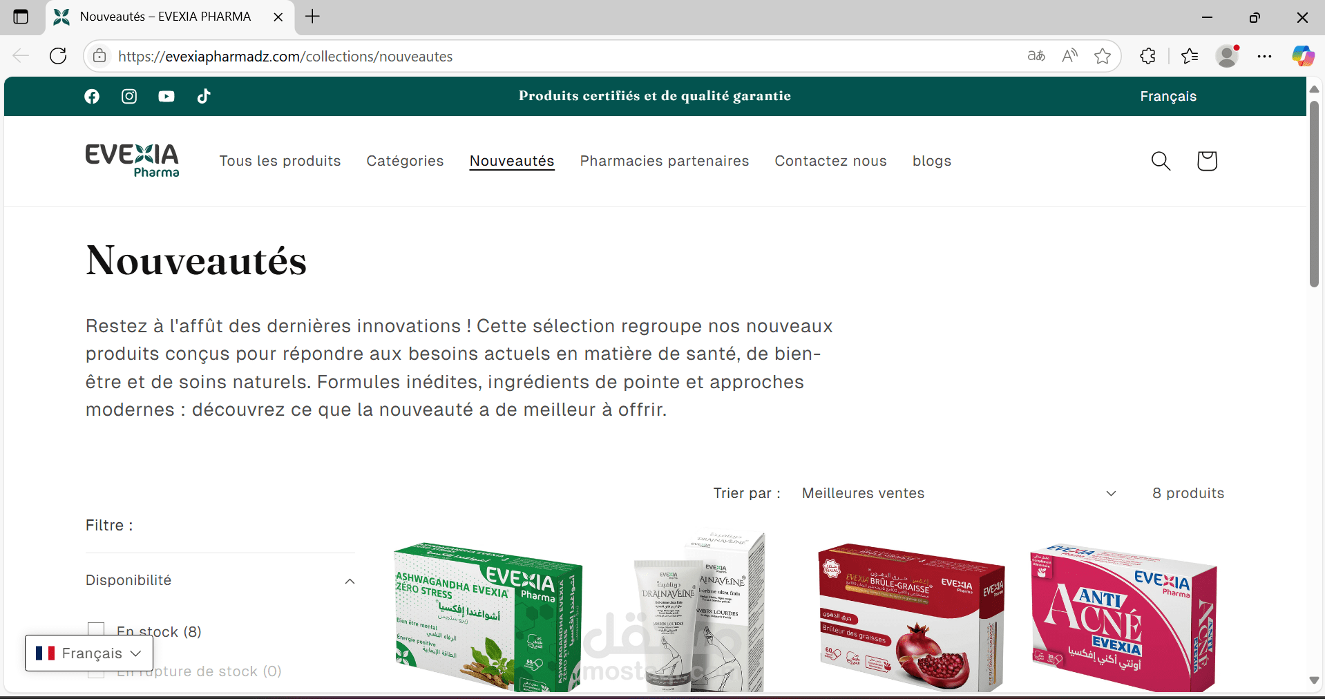 Pharmacies partenaires – Evexia Pharma