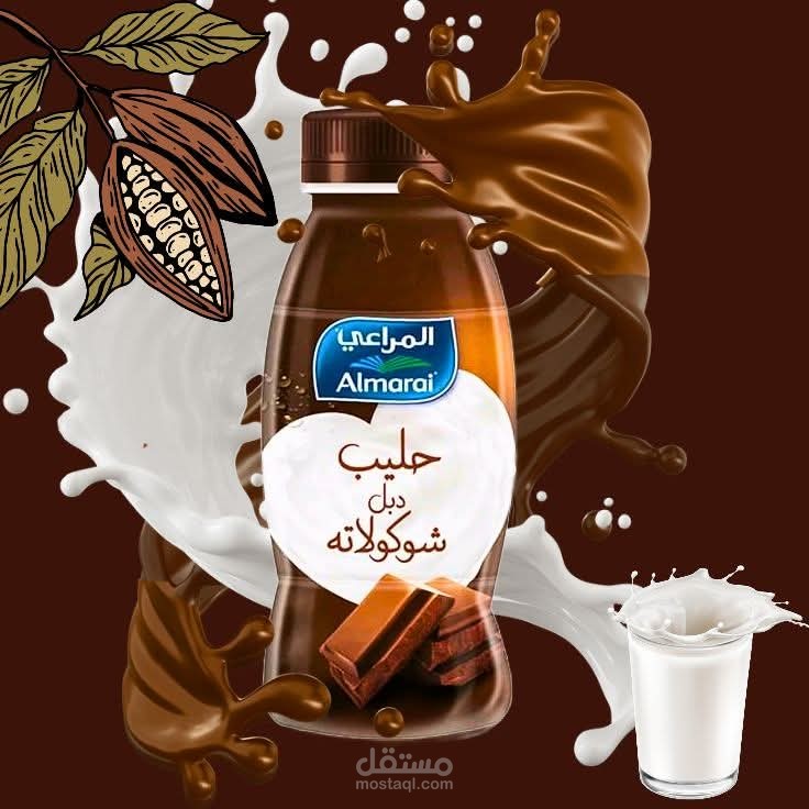تصميم جرافيكي لمشروبات غذائي ومفيده