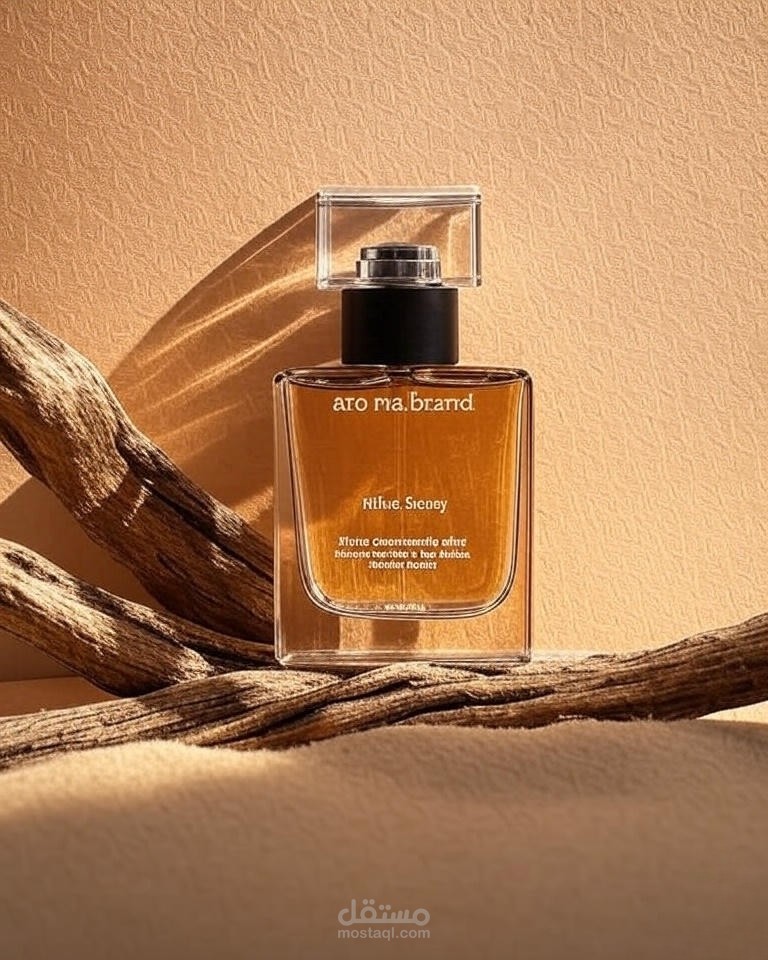 هذا تصميم لعطر بتصميم عصري