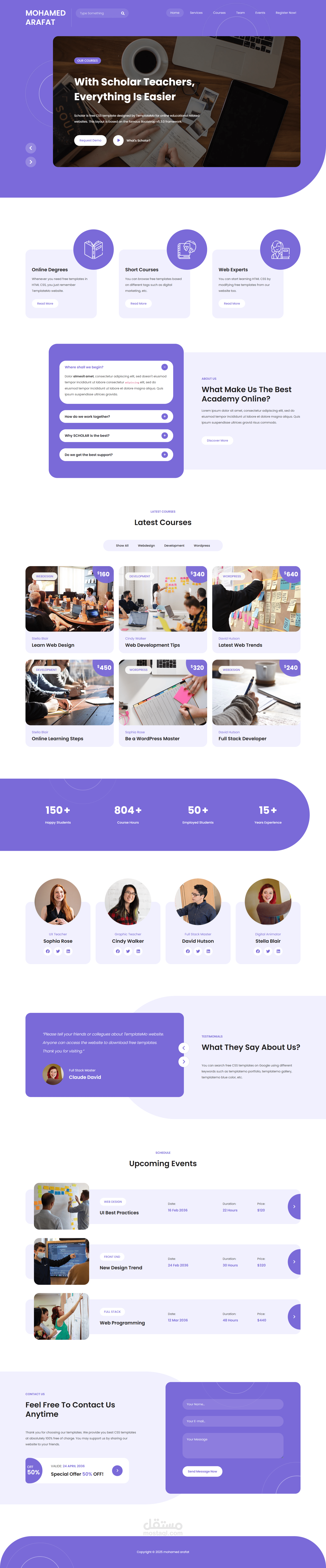 School Website Homepage