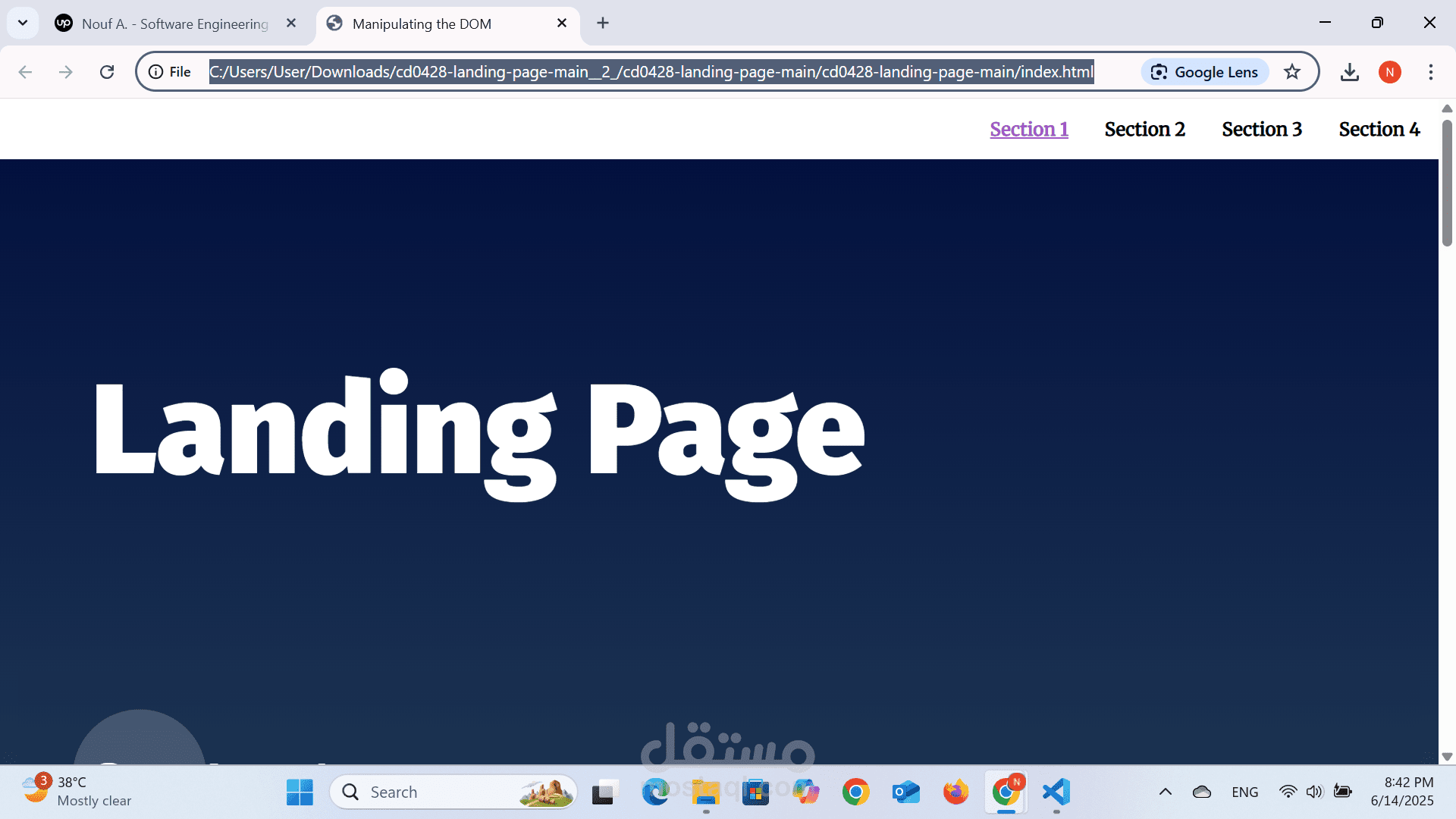 Landing page project