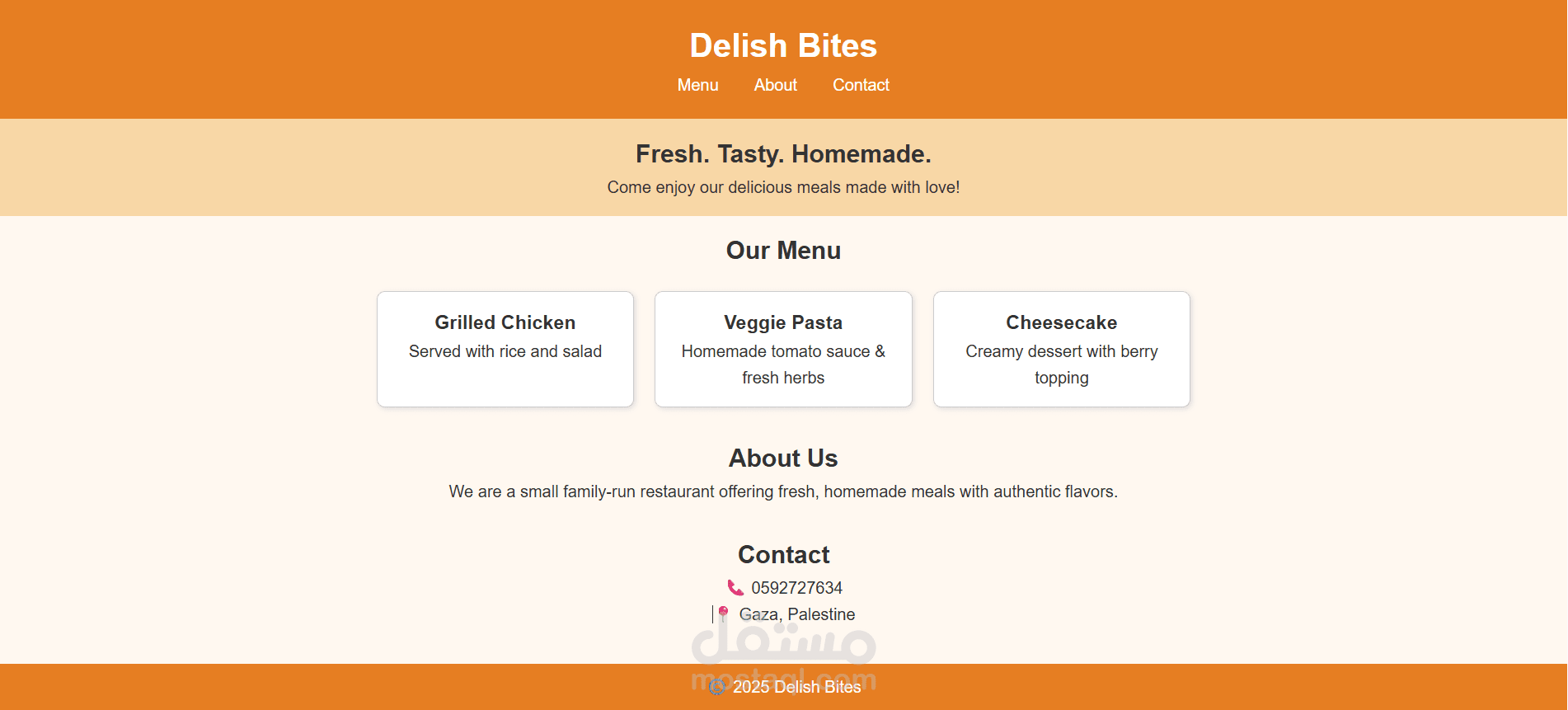 Modern Responsive Restaurant Landing Page | HTML & CSS