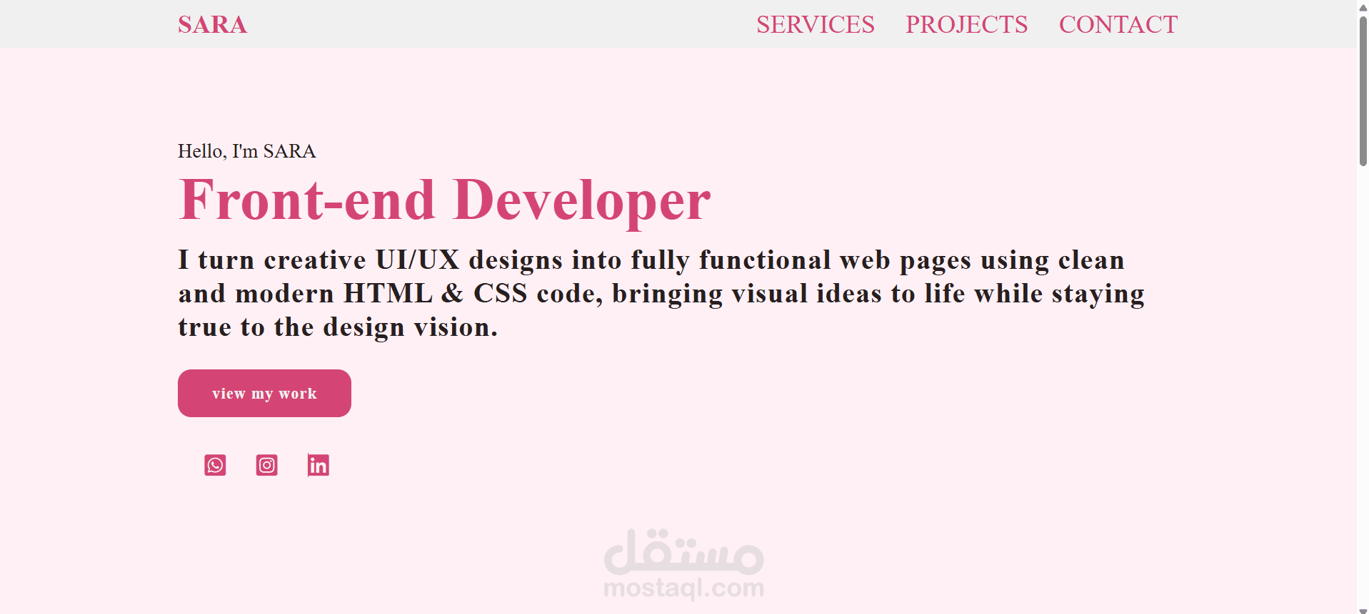 Responsive personal portfolio built with HTML & CSS to highlight my front-end skills