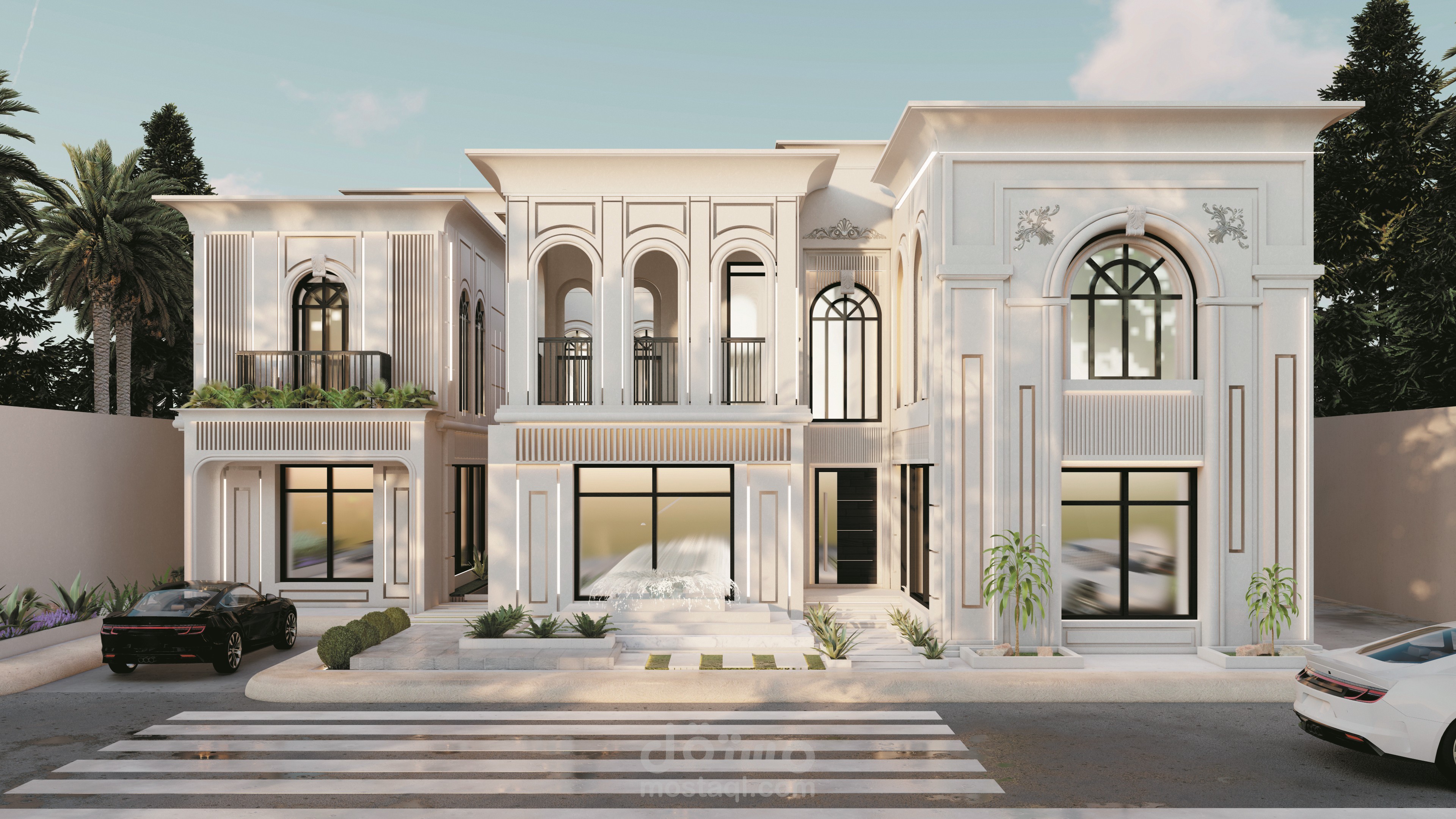 تصميم واجهه معماريه نيو كلاسيك