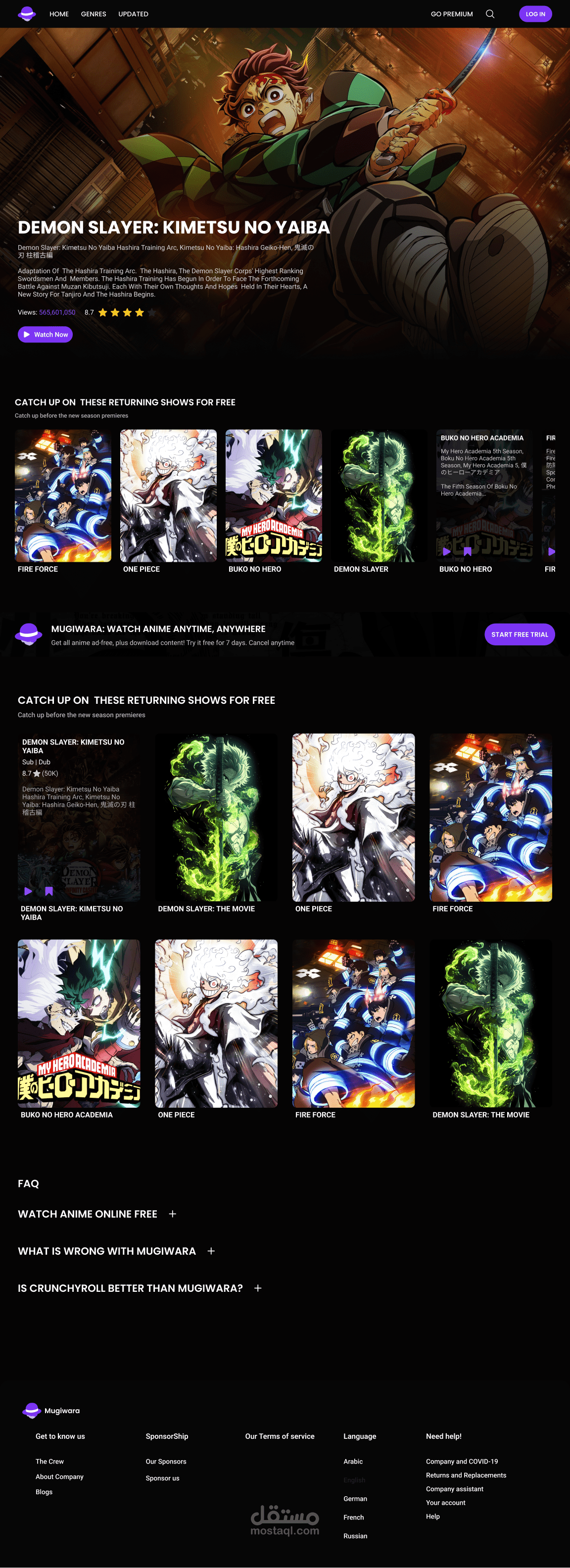 Mugiwara streaming platform project
