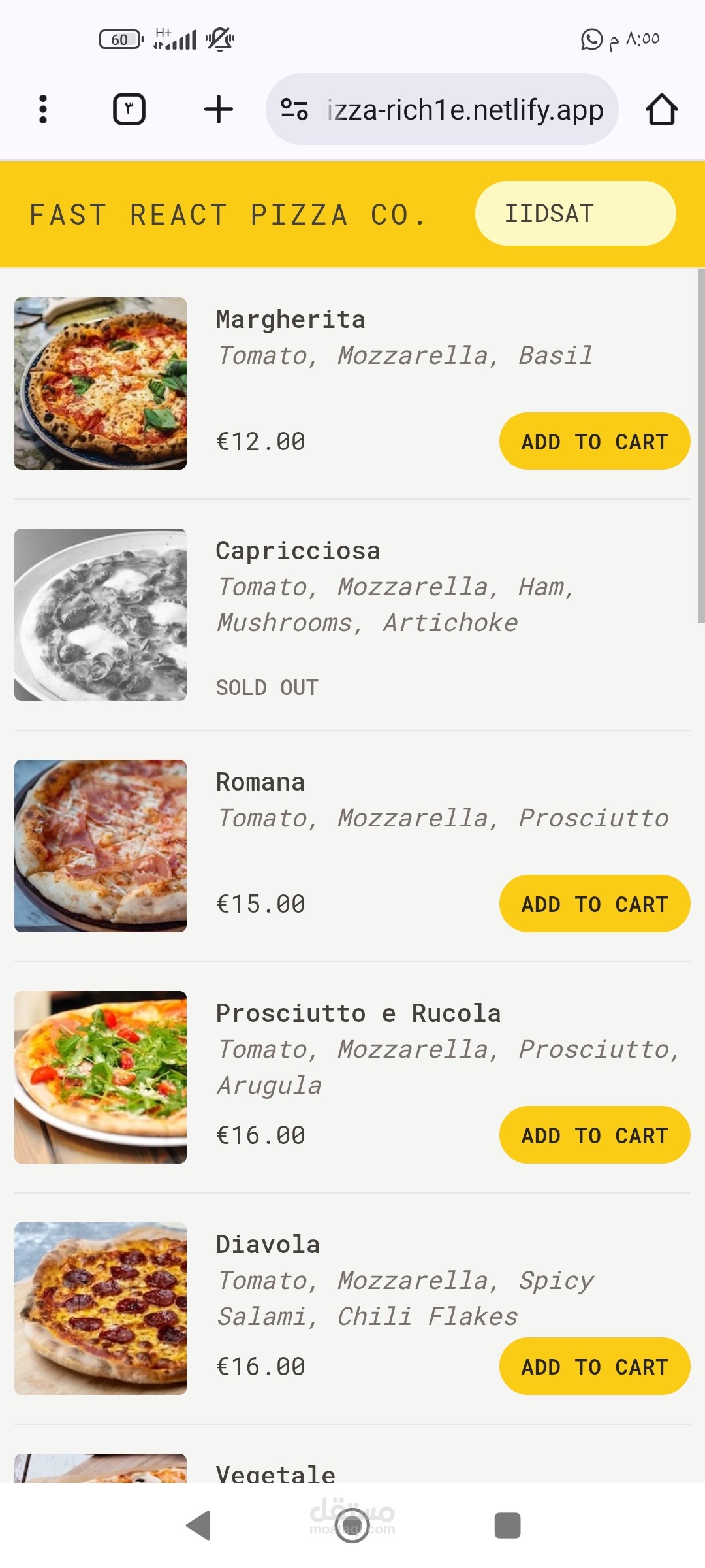 Fast pizza