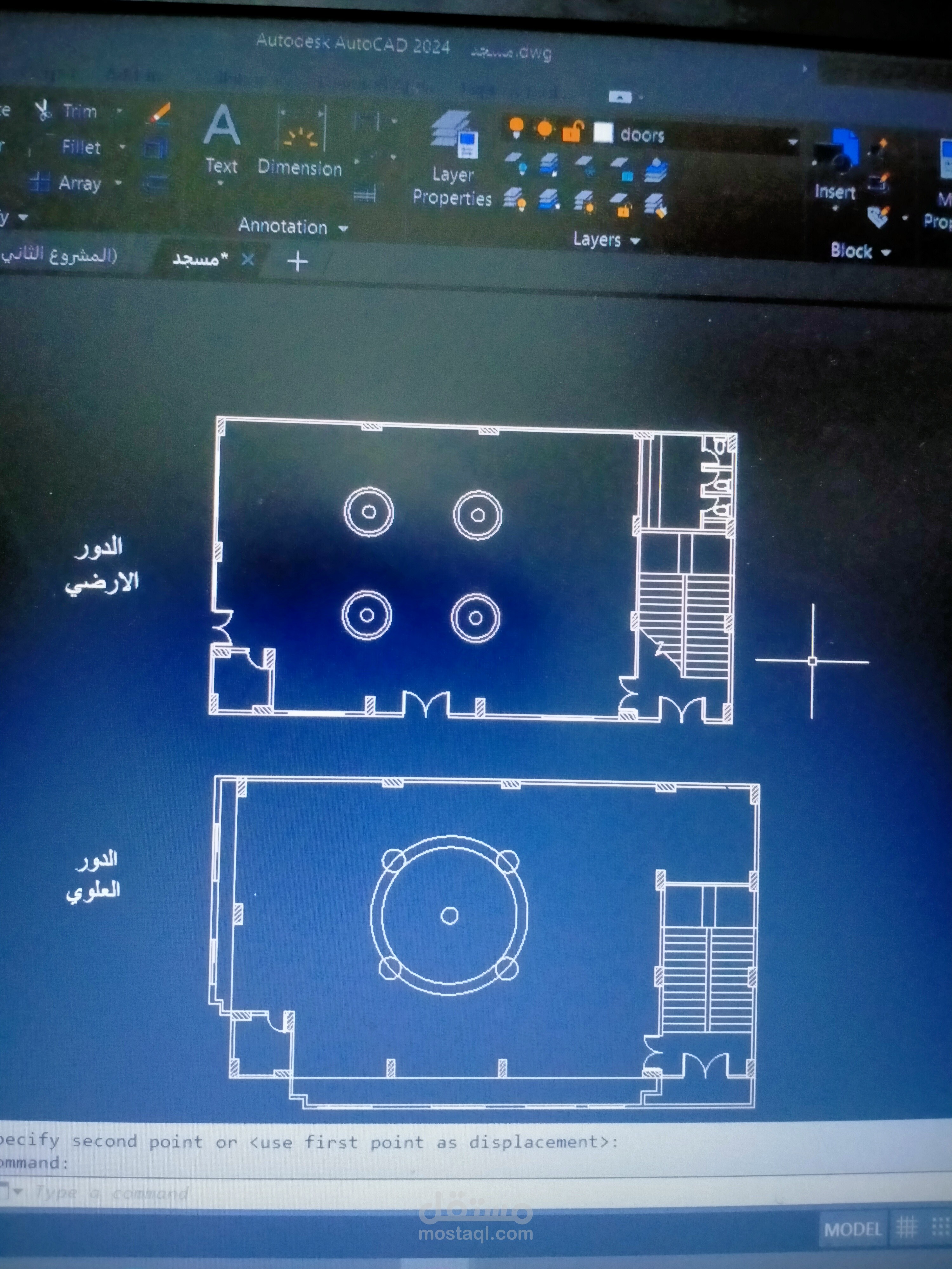 تصميم مسجد اوتوكاد