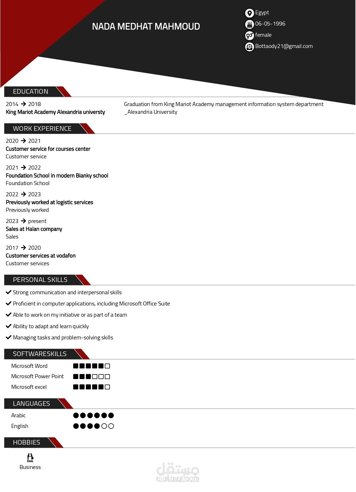 CV English احترافي