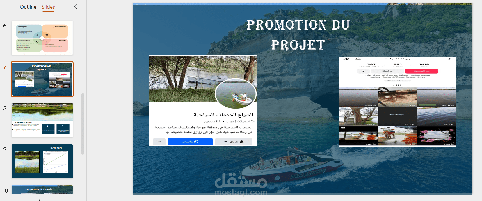 ترويج لمشروع سياحي و دراسة استراتجية تسويقية له