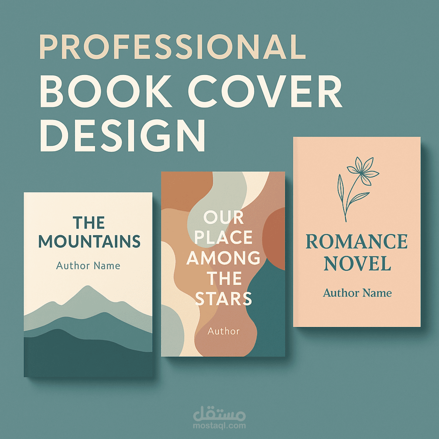 تصميم غلاف كتاب روائي عصري وجذاب
