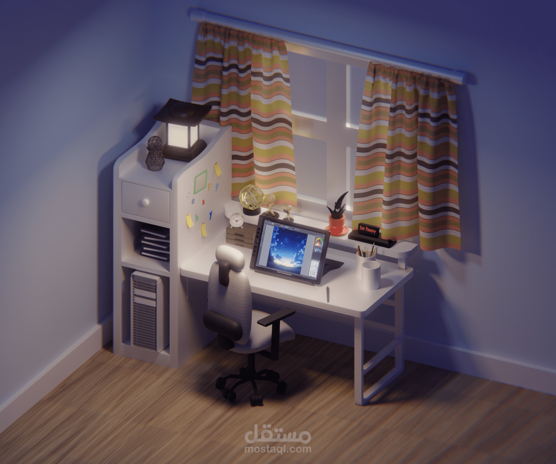 تصميم ورندرة صور منتجات 3D باستخدام  زاوية الإبداع الرقمي  | Digital Creative Workspace