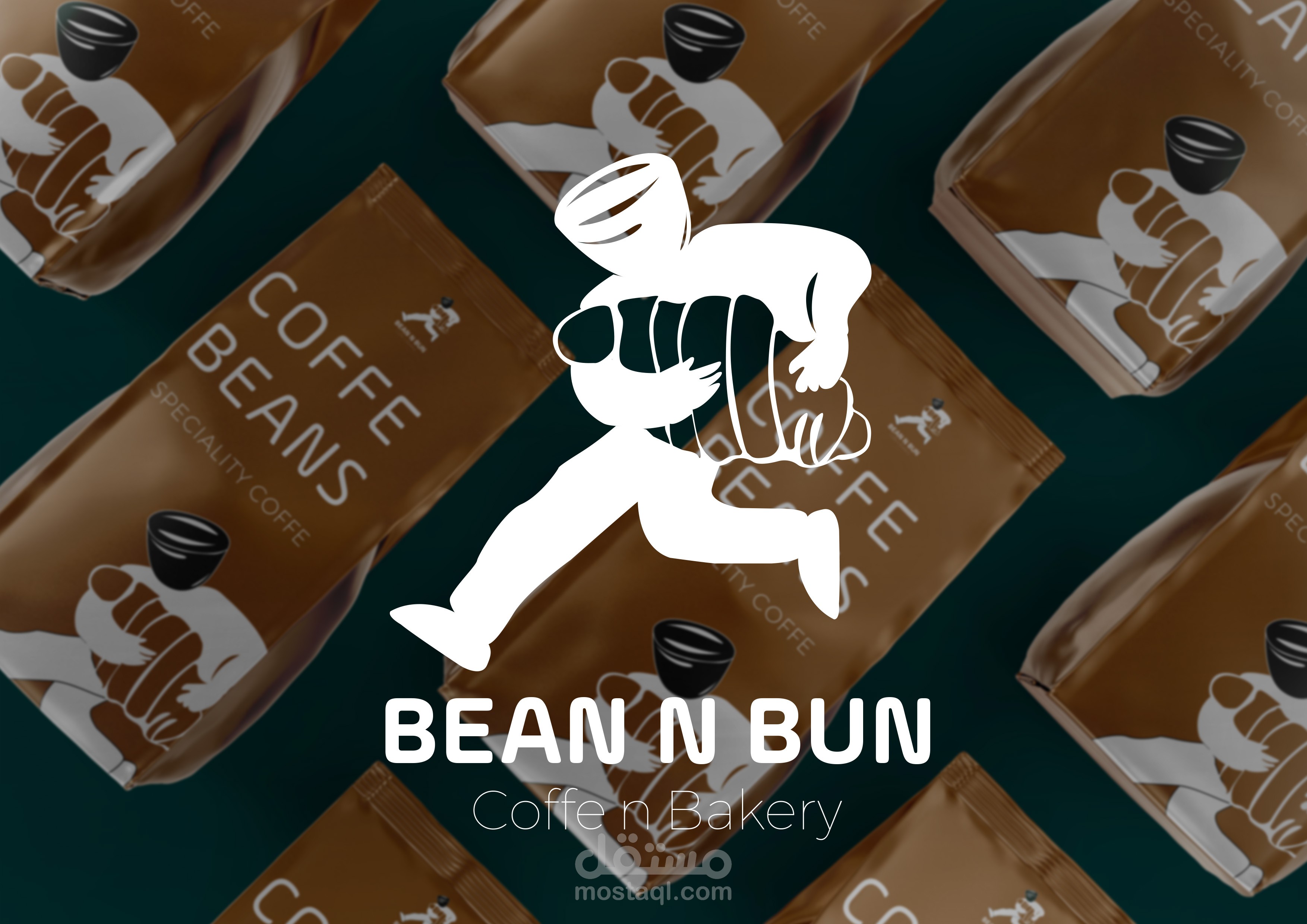 إعادة تصميم الهوية البصرية لبراند القهوة والمخبوزات Bean N’ Bun – Visual Identity Redesign for Bean N’ Bun Coffee & Bakery Brand