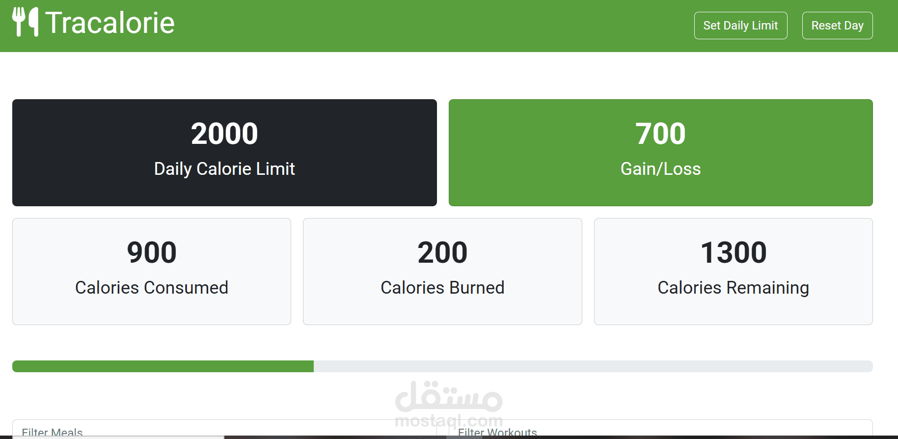Tracalorie App