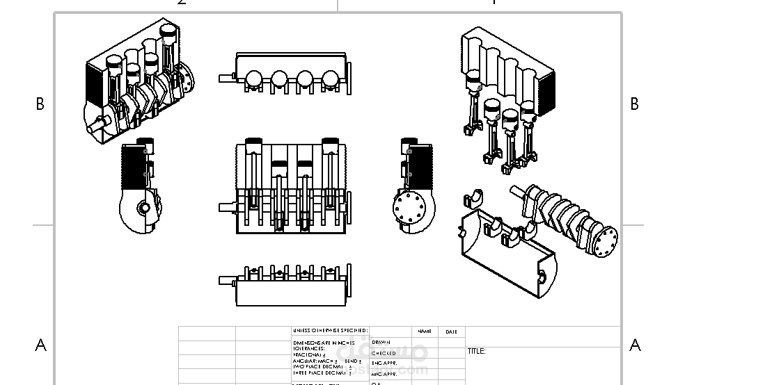 4 piston engine