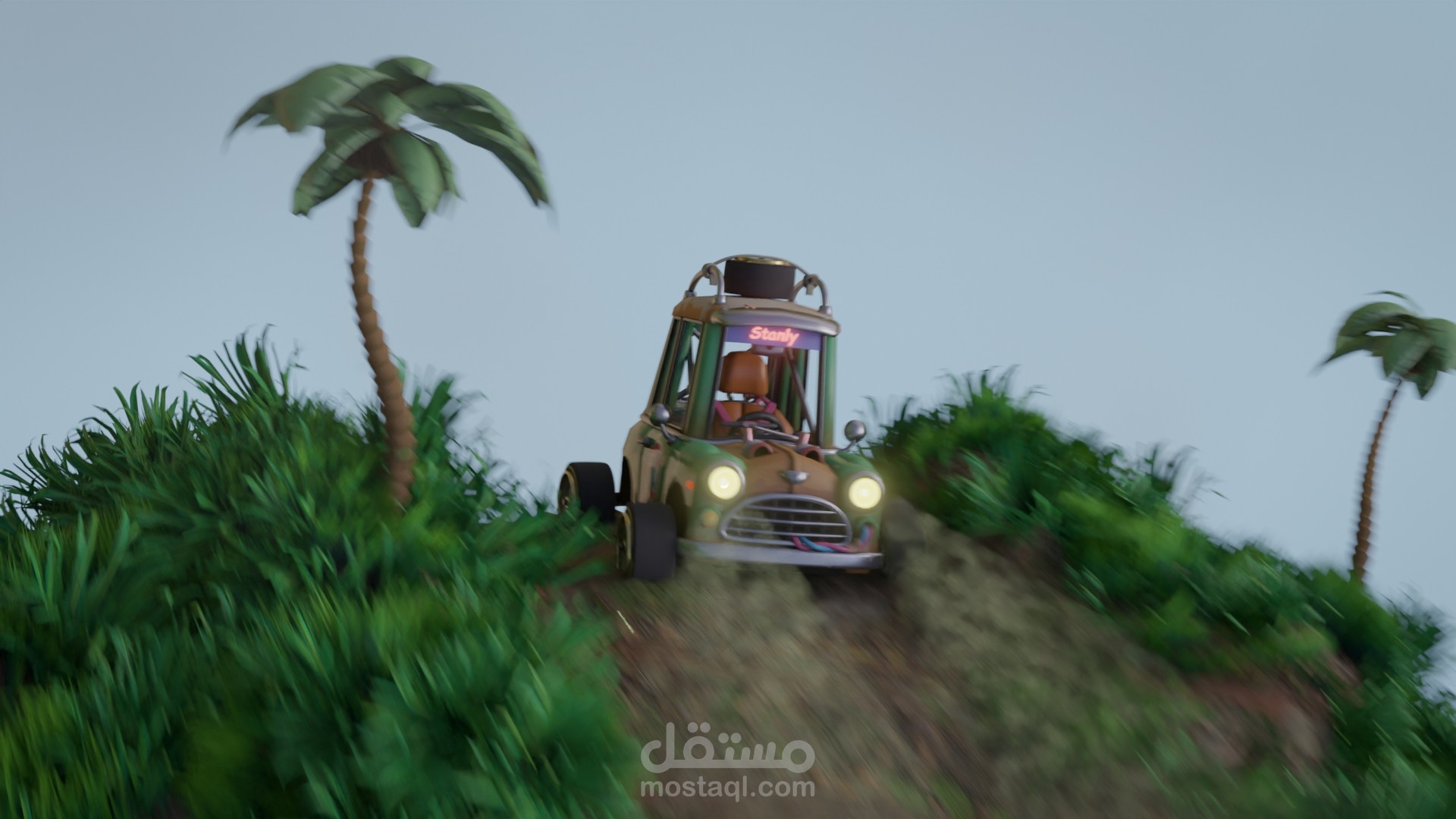 car in jungle