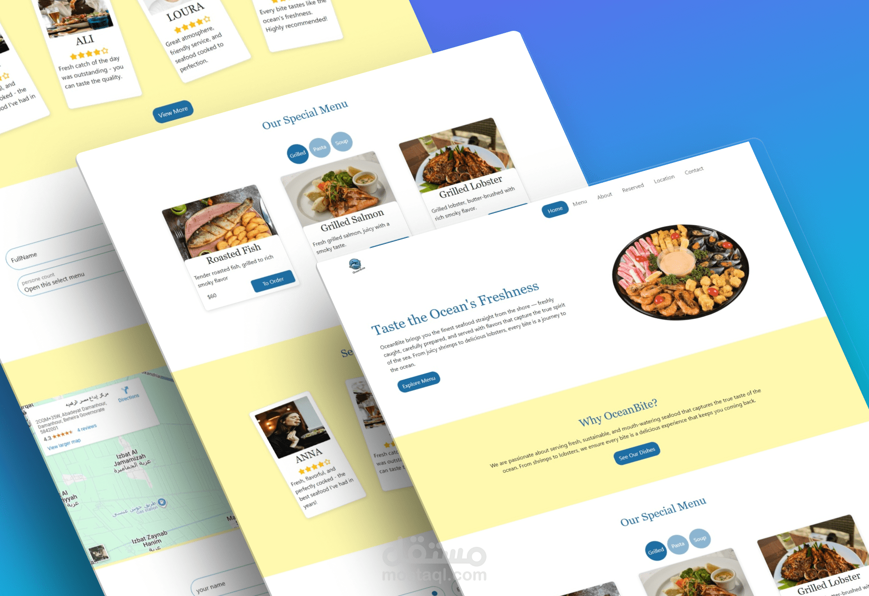 تحويل تصميم Figma إلى موقع ويب تفاعلي عصري باستخدام HTML, CSS, Bootstrap, JavaScript