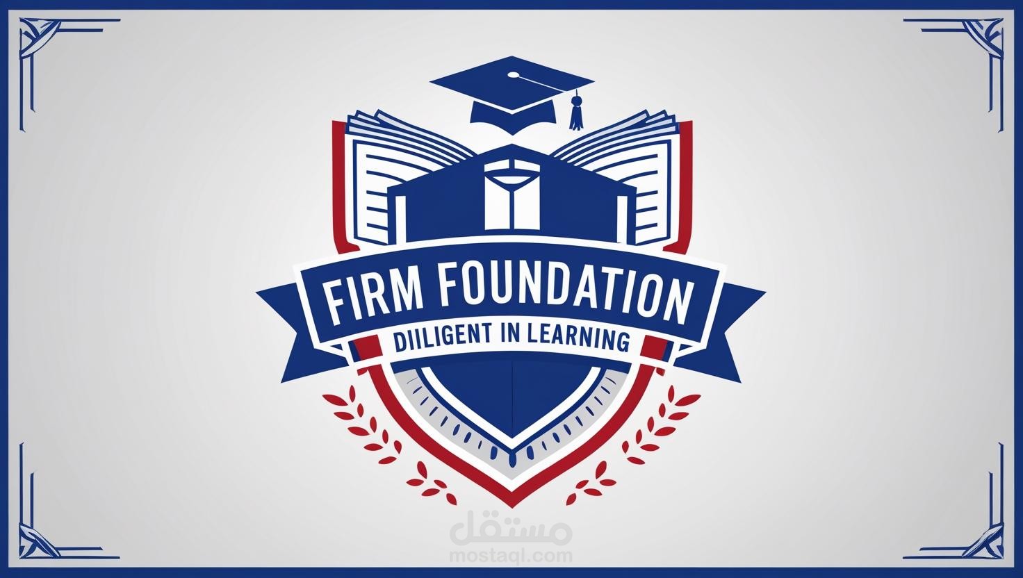 تصميم شعار "Firm Foundation" التعليمي