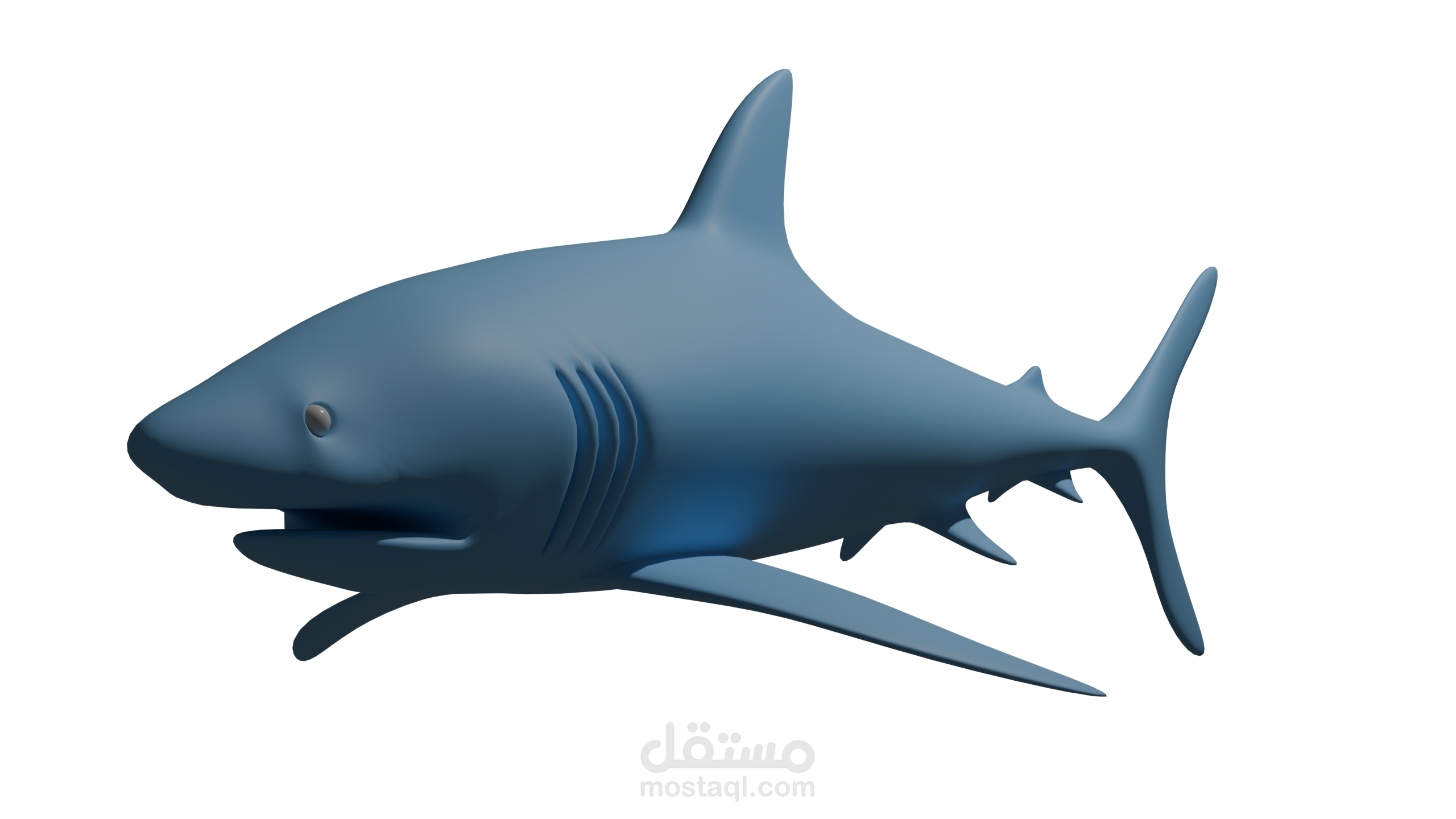 Modeling – Stylized Shark | نمذجة سطحية لسمكة قرش بأسلوب كرتوني