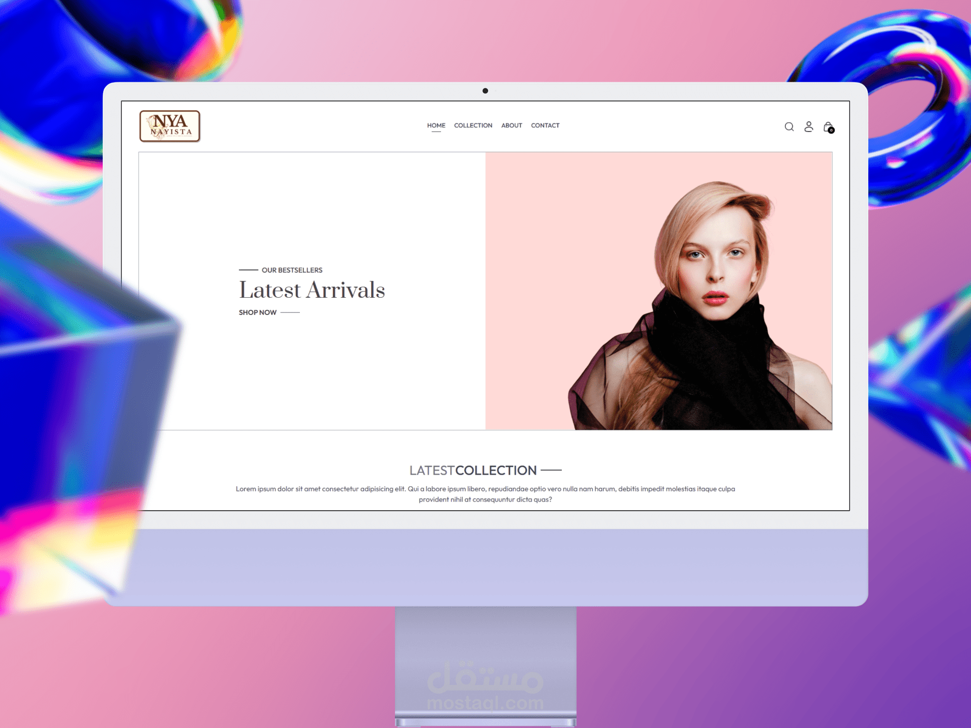 موقع نسائي احترافي باستخدام React – براند NAYISTA
