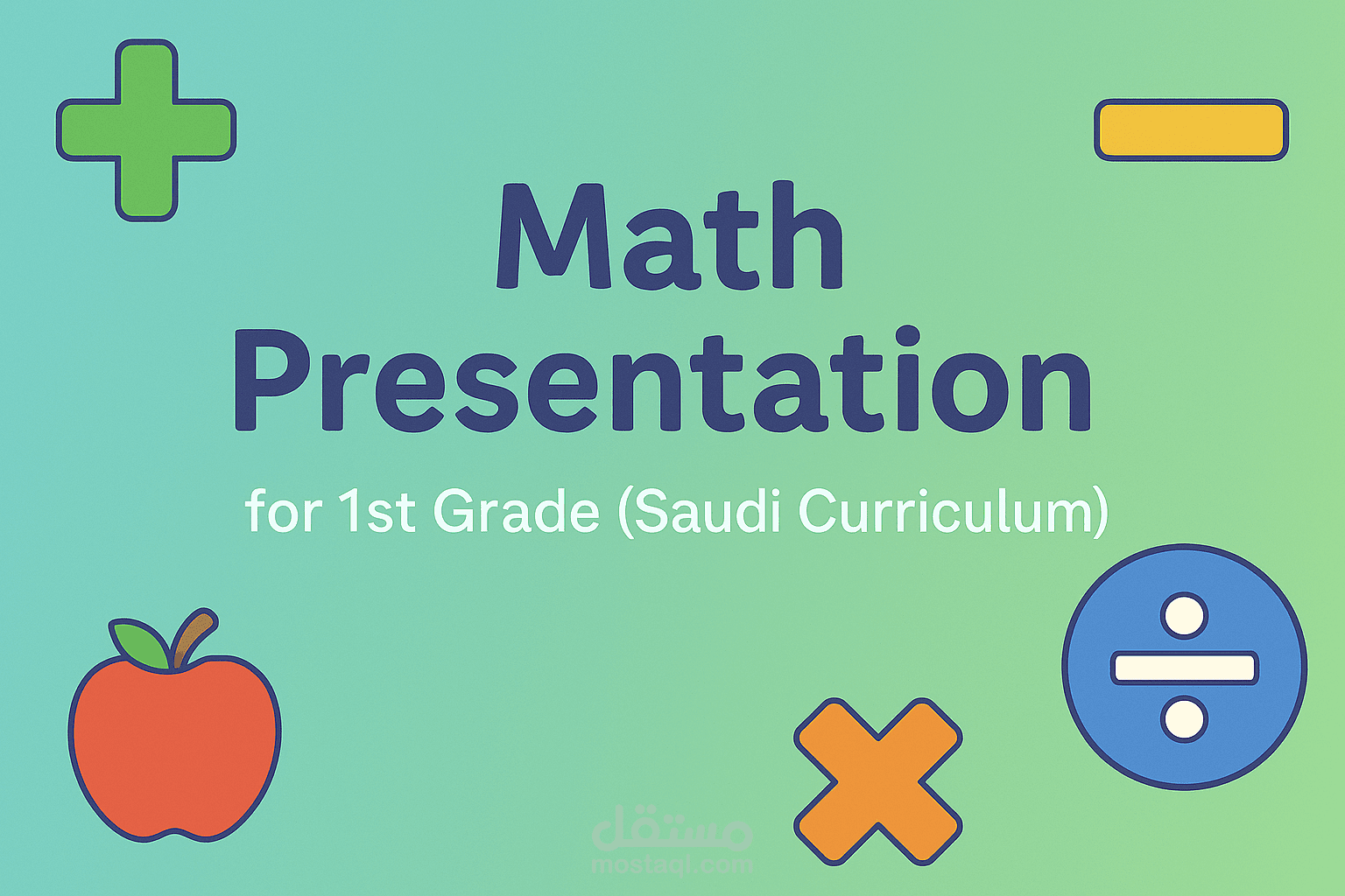 Interactive Educational Presentation Design for Math – Grade 1 (Saudi Curriculum) Using Canva