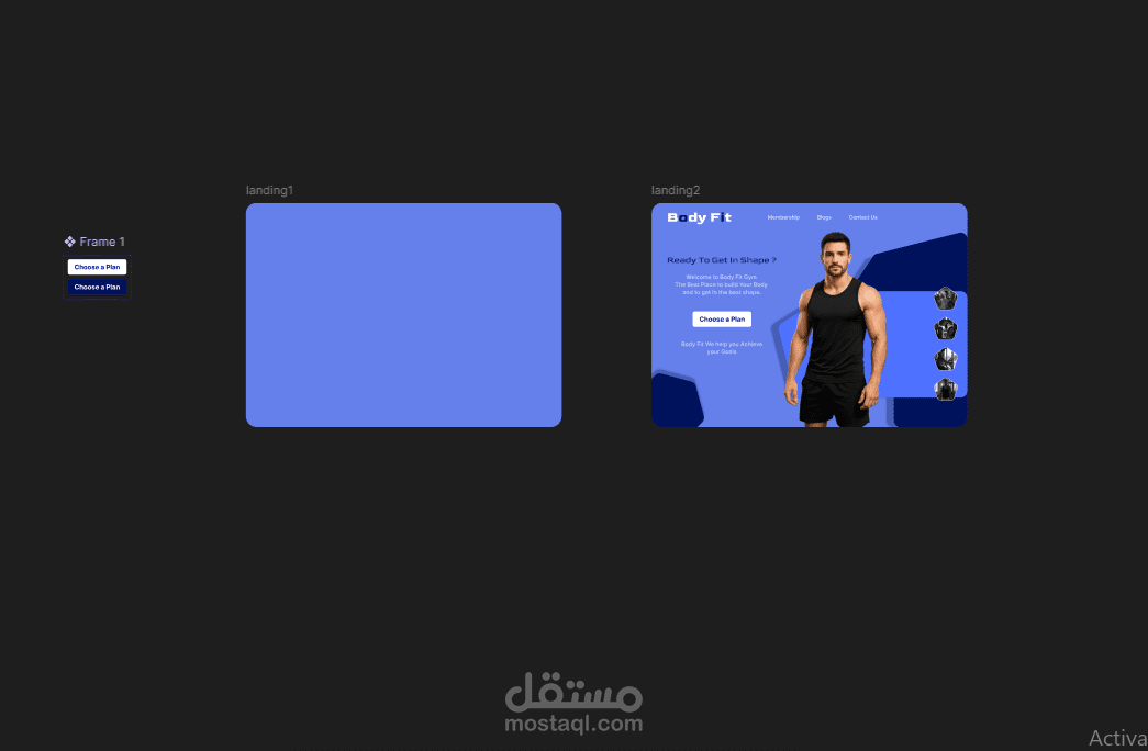 gym landing page