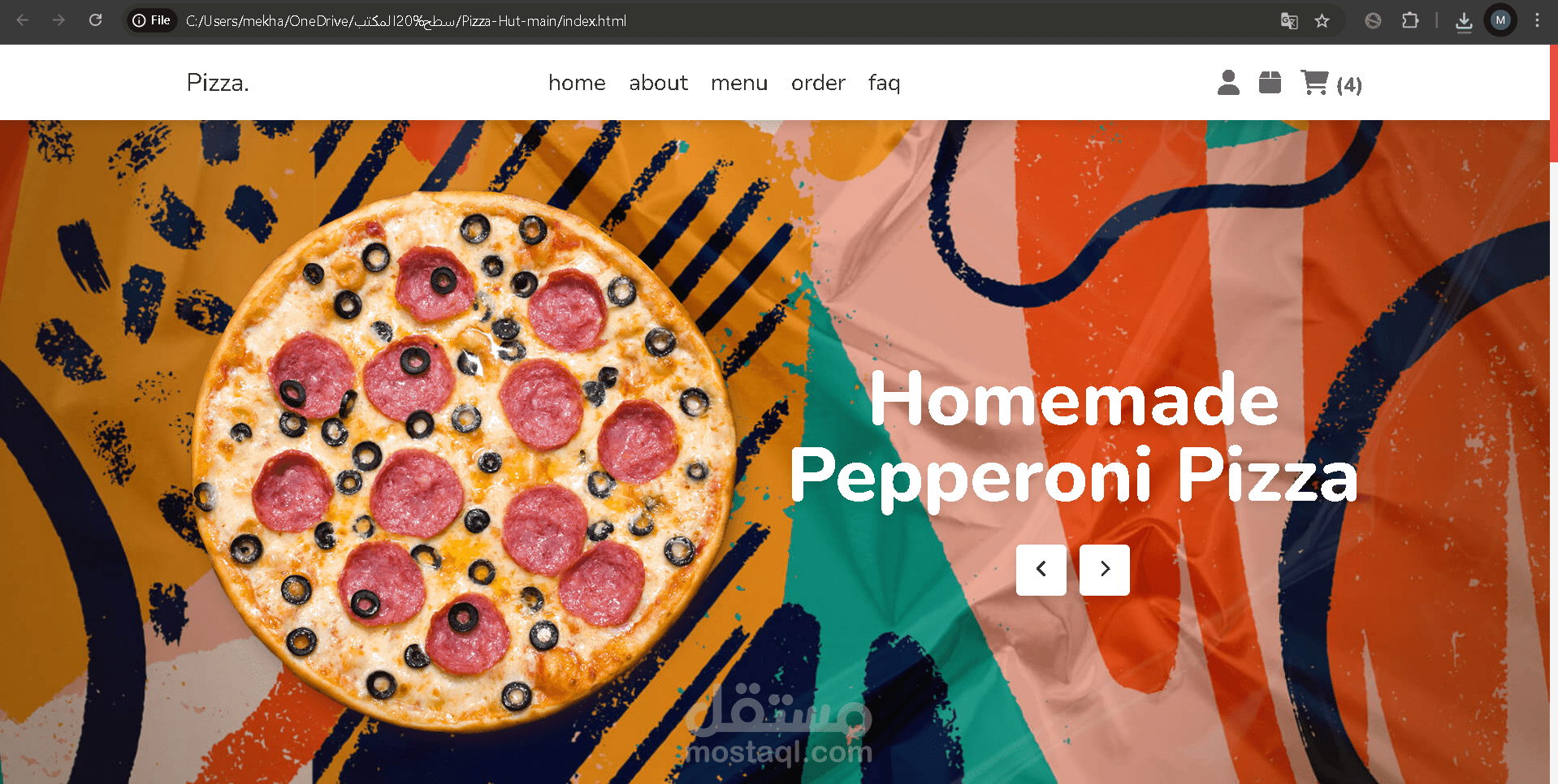 Pizza Hut Web Store Clone