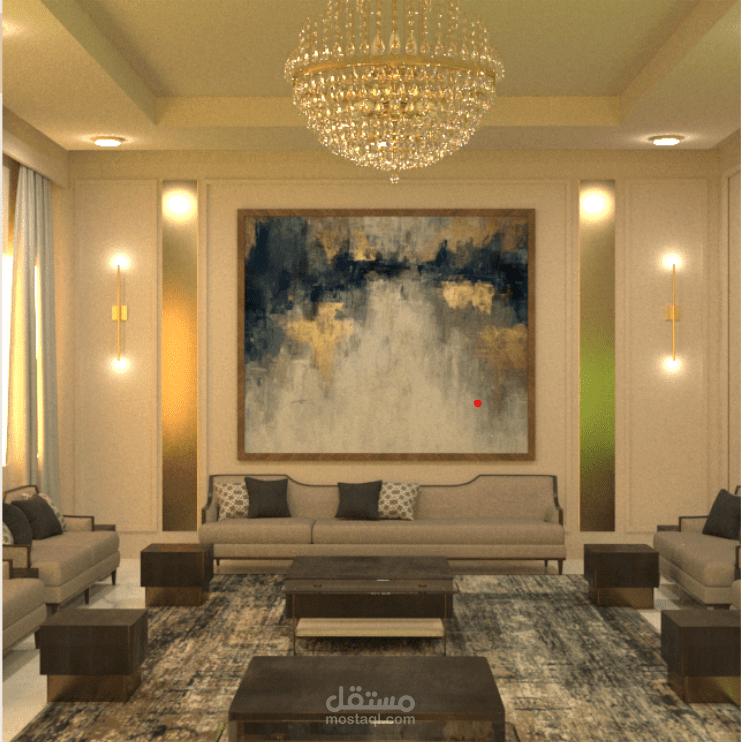 تصميم مجلس رجال في فيلا