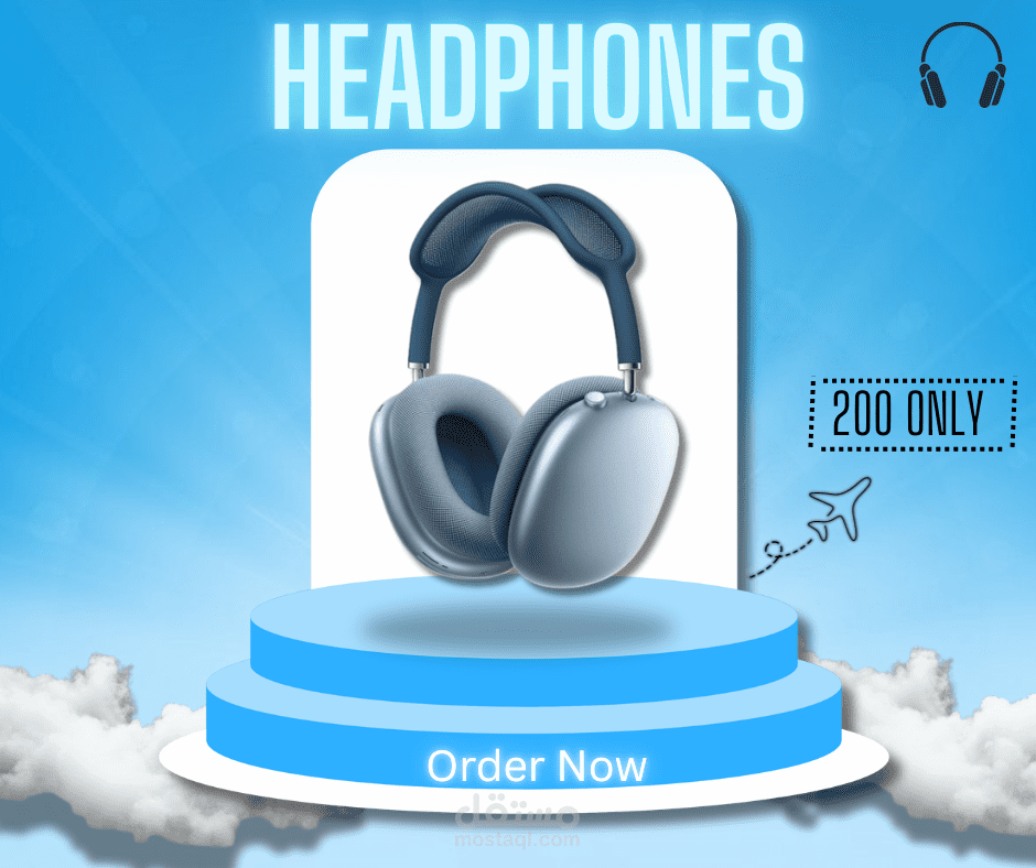 بوستر إعلاني لسماعات Headphones
