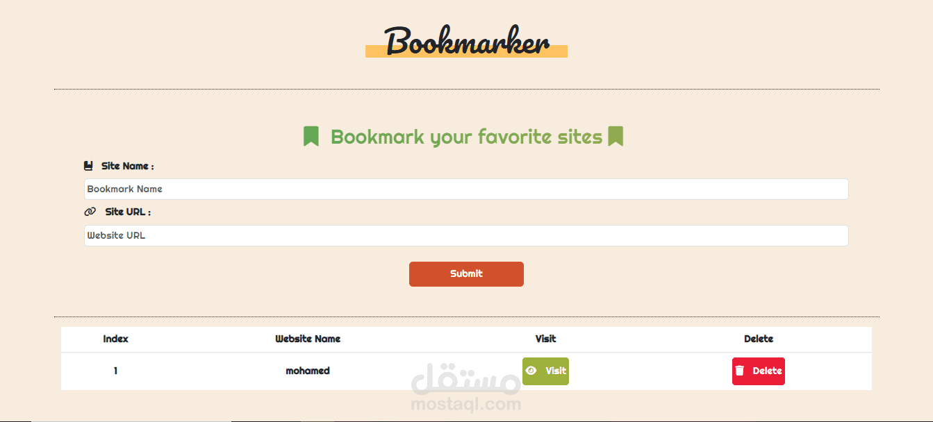 Bookmarking Tool) - "Bookmarker"