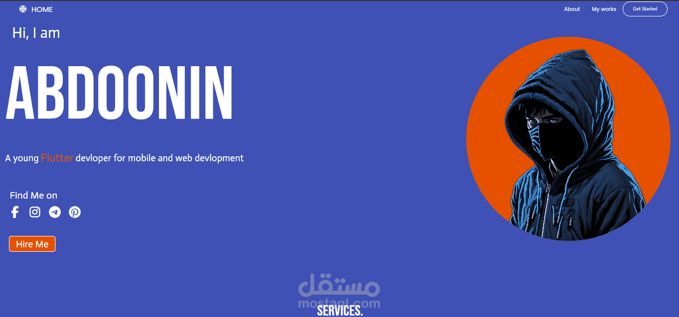 موقعي الخاص بي للتواصل ومعرض اعمالي