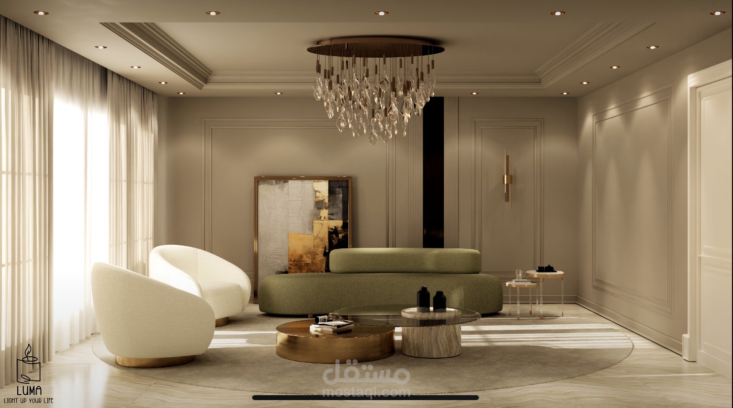تصميم فراغ داخلى ل Reception Area
