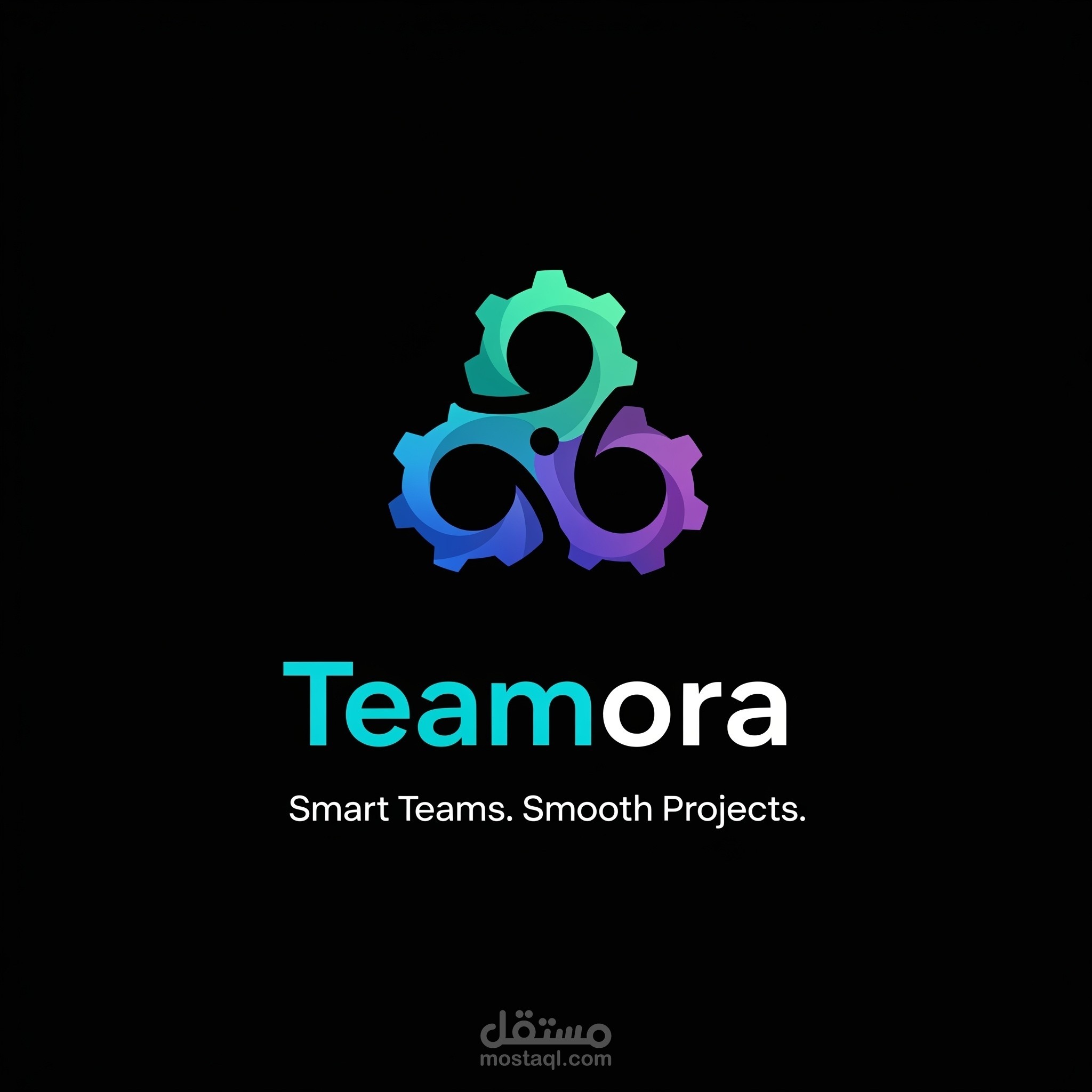 تصميم شعار احترافي لمنصة إدارة فرق العمل – Teamora